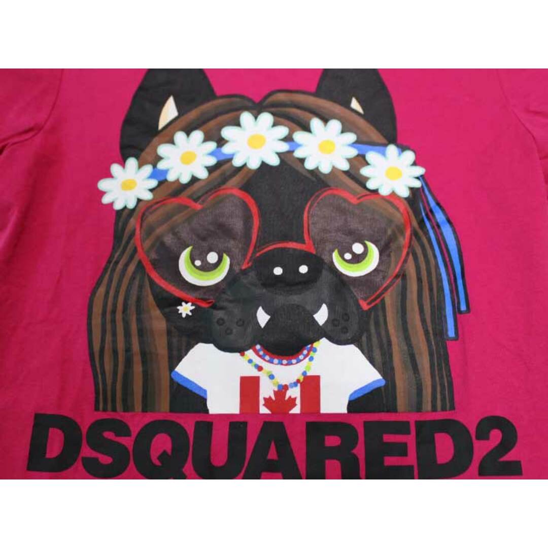 DSQUARED2(ディースクエアード)の☆ディースクエアード/Dsquared2☆150cm 半袖Tシャツ/半袖カットソー ピンク '21年製 【中古】子供服 キッズ kids ジュニア 女の子 夏 026032 tops キッズ/ベビー/マタニティのキッズ服女の子用(90cm~)(Tシャツ/カットソー)の商品写真