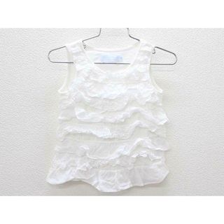 ▽タルティーヌエショコラ/Tartine et Chocolat▽100cm タンクトップ/ノースリーブ/カットソー/袖なし 白【中古】子供服 キッズ kids 女の子 夏 516022 tops