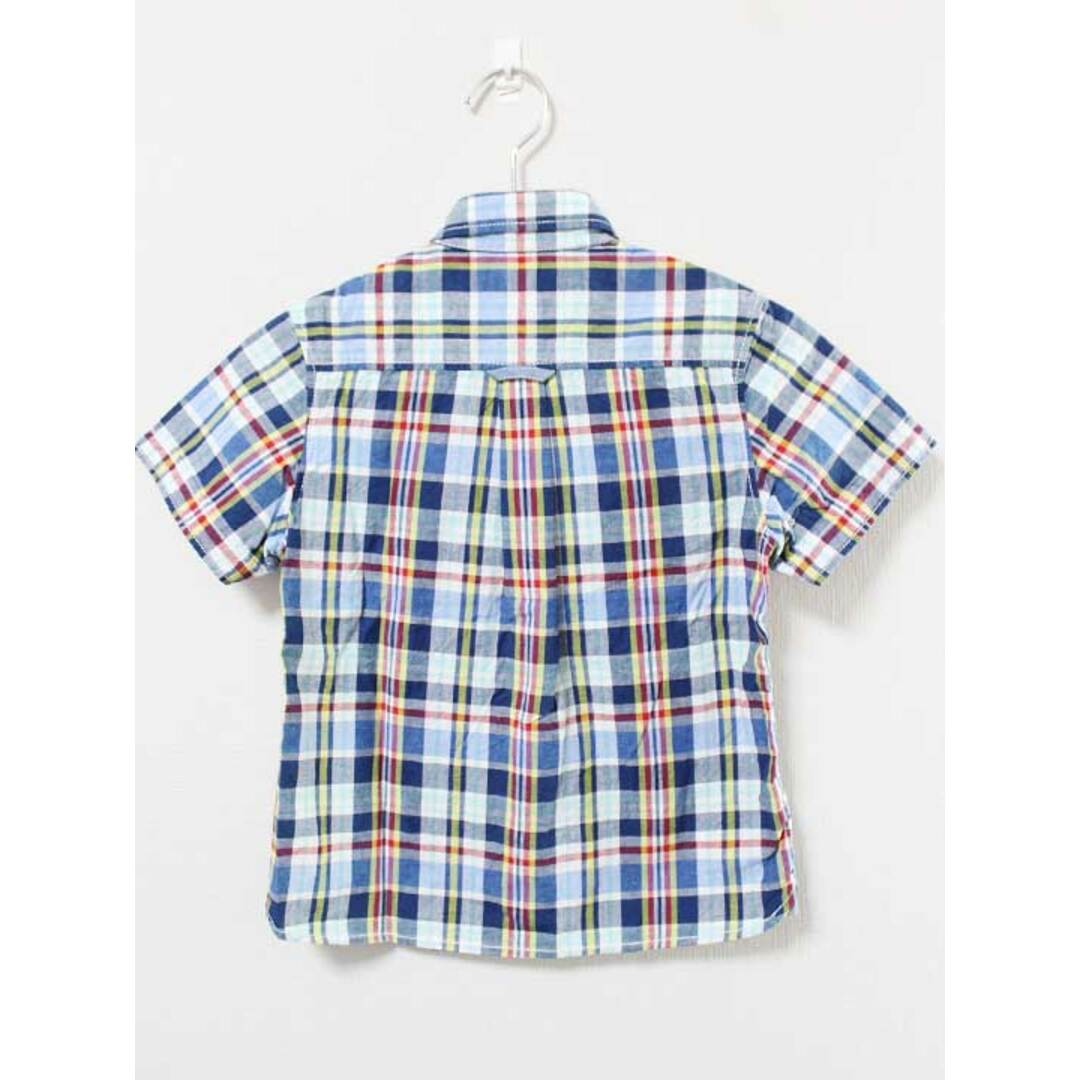 mikihouse(ミキハウス)の《ミキハウス/mikihouse》120cm 半袖シャツ ブルー系【中古】子供服 キッズ kids 男の子 夏 524032 tops キッズ/ベビー/マタニティのベビー服(~85cm)(シャツ/カットソー)の商品写真