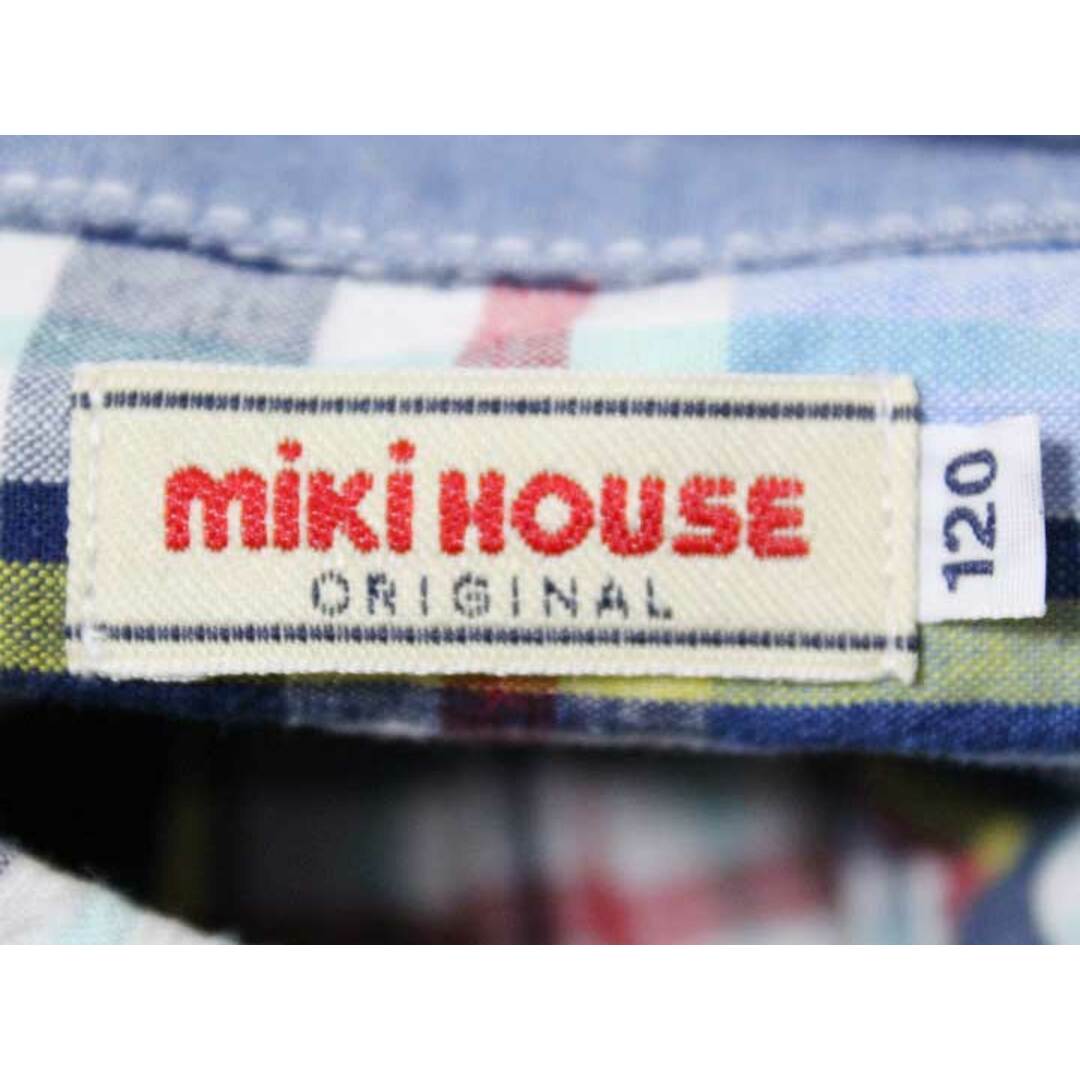 mikihouse(ミキハウス)の《ミキハウス/mikihouse》120cm 半袖シャツ ブルー系【中古】子供服 キッズ kids 男の子 夏 524032 tops キッズ/ベビー/マタニティのベビー服(~85cm)(シャツ/カットソー)の商品写真