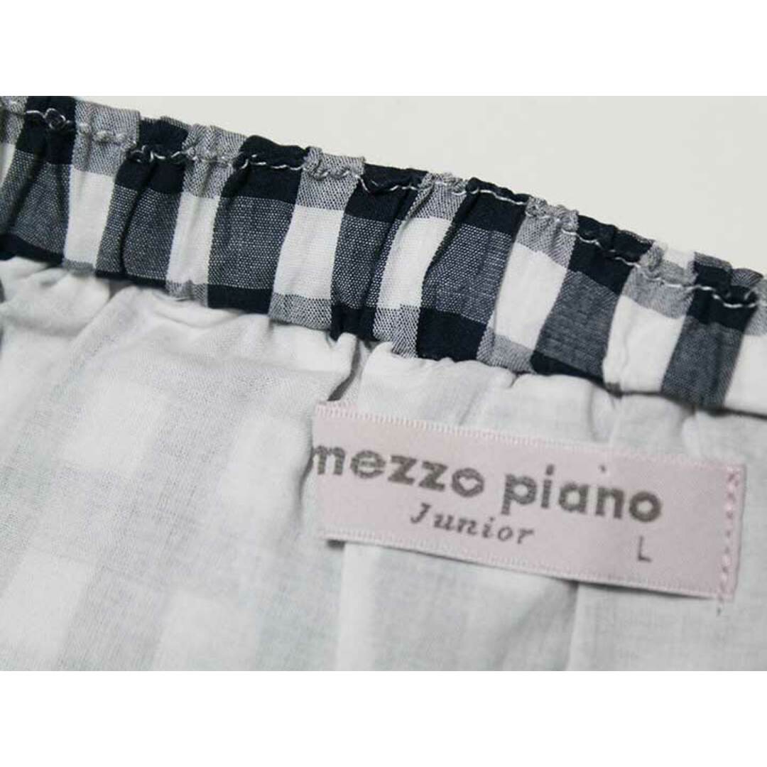 mezzo piano(メゾピアノ)の‡メゾピアノ/mezzo piano‡160cm 半袖ブラウス/オープンショルダーブラウス 紺×白【中古】子供服 キッズ kids ジュニア 女の子 夏 625032 tops キッズ/ベビー/マタニティのベビー服(~85cm)(シャツ/カットソー)の商品写真