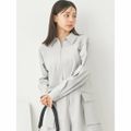 【ライトグレー】ジップショートシャツ レディース/春/24SS