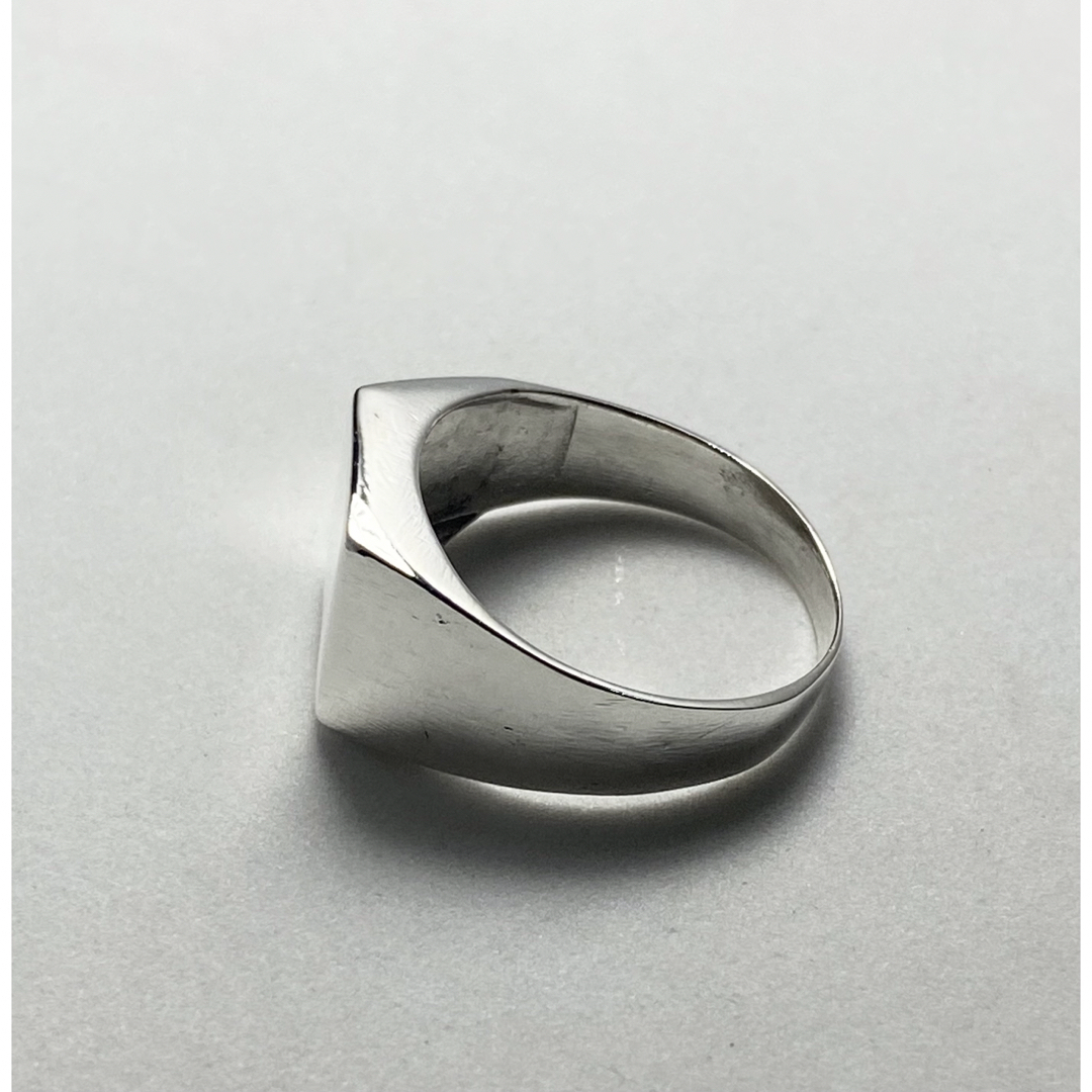 スクエアシグネット　印台silver925リング　クッションポリッシュ24号y5 メンズのアクセサリー(リング(指輪))の商品写真