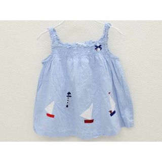 ファミリア(familiar)の[ファミリア/familiar]110cm ノースリーブブラウス 水色【中古】子供服 キッズ kids 女の子 夏 117022 tops(シャツ/カットソー)