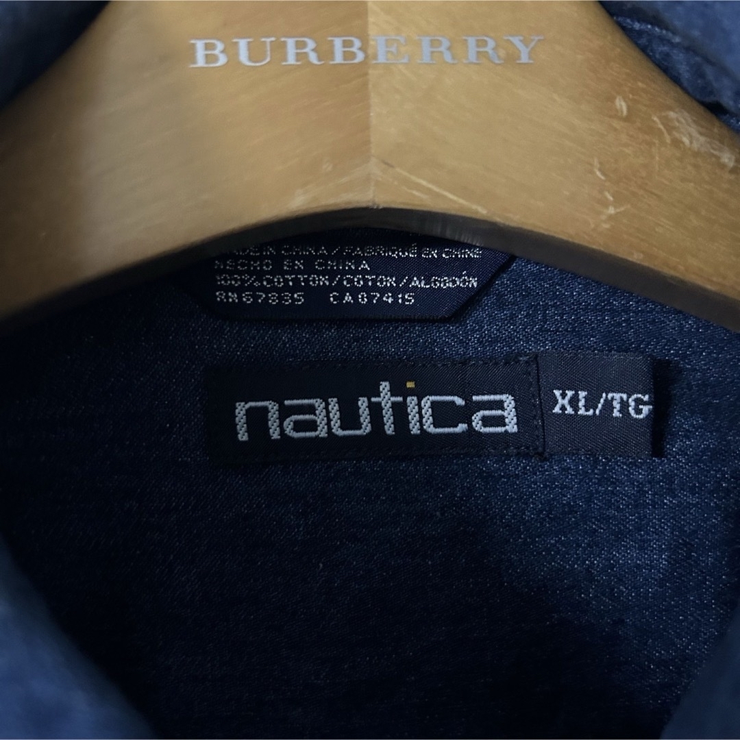 NAUTICA(ノーティカ)の美品NAUTICA 90s デニムシャツ　BDシャツ　シルバーロゴ　BIG XL メンズのトップス(シャツ)の商品写真