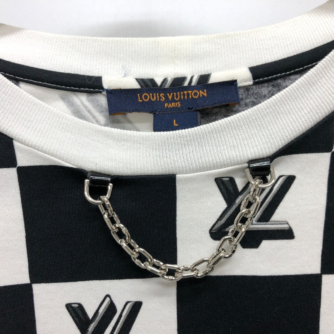 LOUIS VUITTON(ルイヴィトン)のルイヴィトン LOUIS VUITTON LVツイストロックプリント Tシャツ CA36929 Tシャツ 半袖Ｔシャツ コットン ホワイト 美品 レディースのトップス(Tシャツ(半袖/袖なし))の商品写真