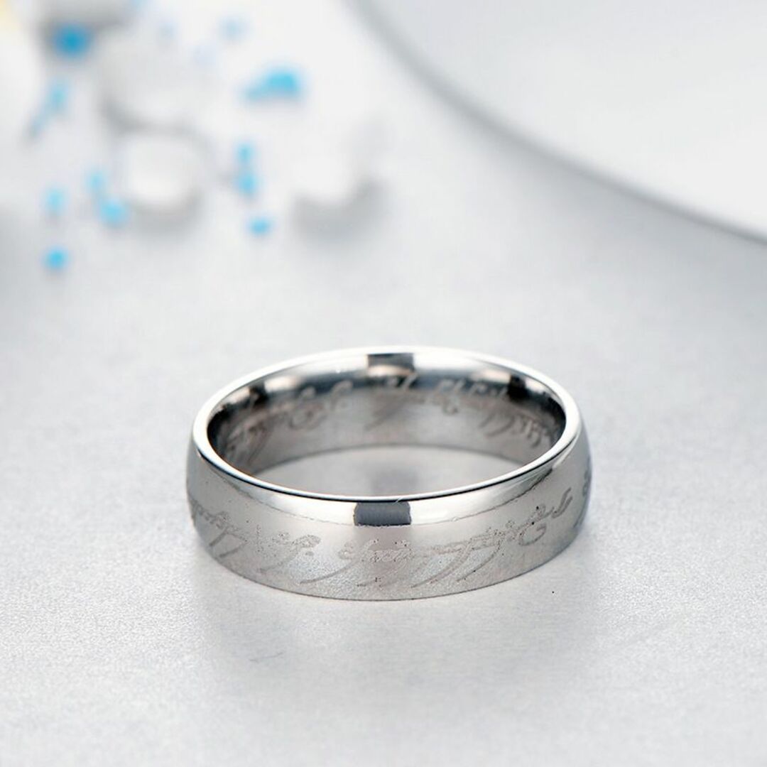 NO.54 指輪 チタンリング 幅6mm ロードオブザリング メンズのアクセサリー(リング(指輪))の商品写真