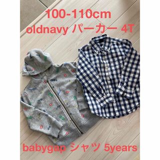 ベビーギャップ(babyGAP)のoldnavyスウェットパーカーとbabygapシャツ  トレーナー(Tシャツ/カットソー)