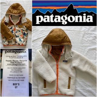 patagonia - Patagonia パタゴニア ベビー・リバーシブル・トリブルズ・フーディ 5T