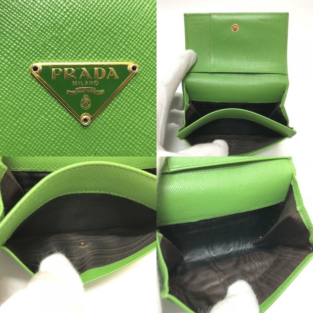 PRADA(プラダ)のプラダ PRADA トライアングルロゴ 三角ロゴ プレート 財布 小銭入れ 2つ折り コインケース サフィアーノレザー コインケース レディースのファッション小物(コインケース)の商品写真