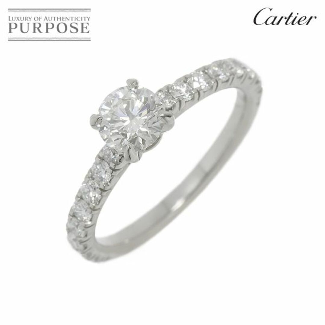 Cartier(カルティエ)のカルティエ Cartier ソリテール ダイヤ 0.40ct G/VS1/3EX #45 リング Pt 指輪【証明書・鑑定書付き】VLP 90220896 レディースのアクセサリー(リング(指輪))の商品写真