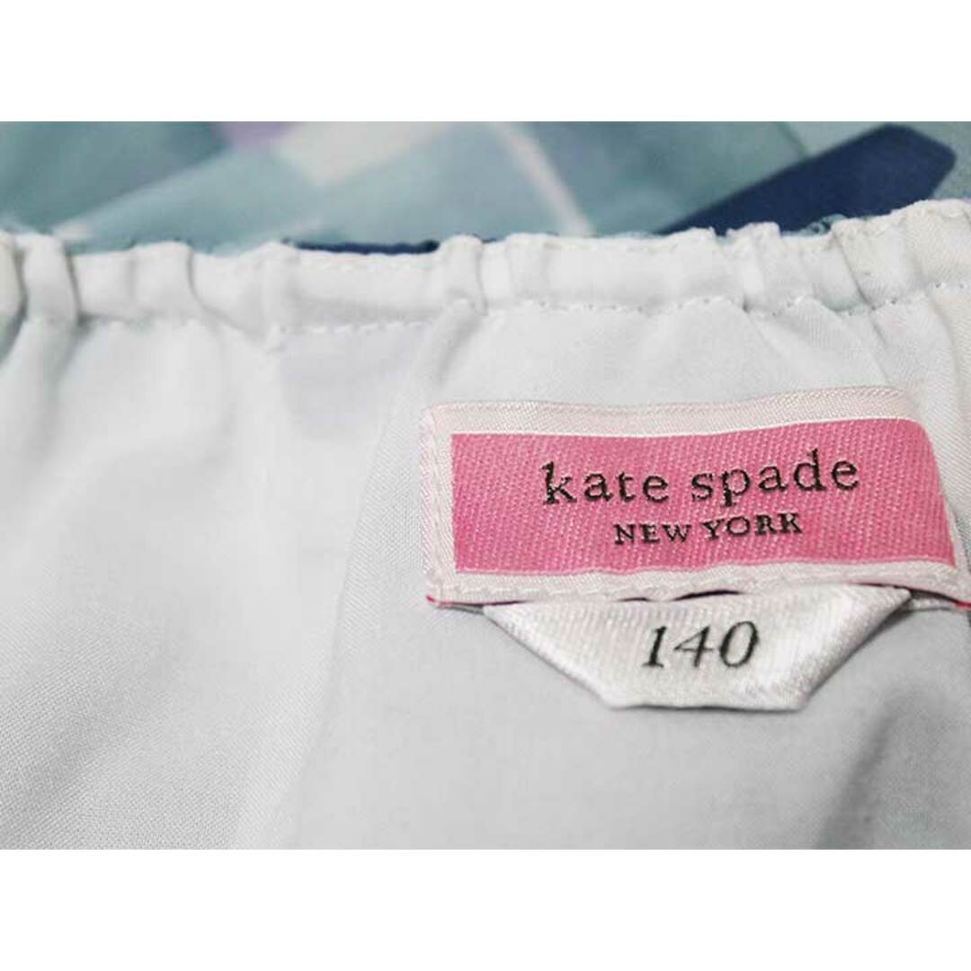 kate spade new york(ケイトスペードニューヨーク)の‡ケイトスペードニューヨーク/kate spade new york kids‡140cm 半袖ブラウス 白×ブルー【中古】子供服 キッズ kids ジュニア 女の子 夏 114032 tops キッズ/ベビー/マタニティのベビー服(~85cm)(シャツ/カットソー)の商品写真