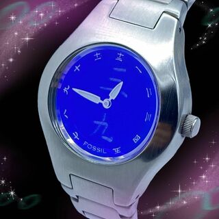 フォッシル(FOSSIL)の《美品　稼動品》　フォッシル　ビッグチック　漢数字　レディース腕時計　クォーツ(腕時計)