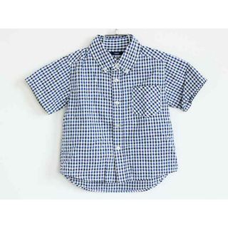 シップス(SHIPS)の†シップス/SHIPS kids†100cm 半袖シャツ 青×白【中古】子供服 キッズ kids 男の子 夏 215032 tops(シャツ/カットソー)