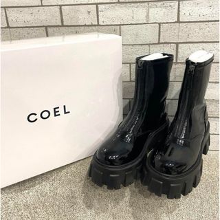 新品同様　コエル　COEL  フロントジップショートブーツ(ブーツ)