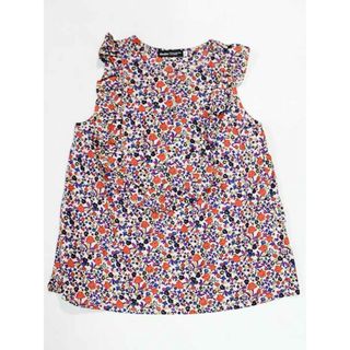 ☆ベベ/BeBe☆120cm ノースリーブチュニック/ブラウス 白×オレンジ 【中古】子供服 キッズ kids 女の子 夏 326032 tops(シャツ/カットソー)