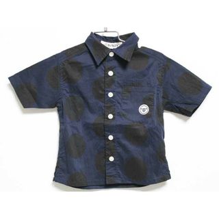 ハッカ(HAKKA)の‡ハッカ ボーイ/HAKKA boy‡100cm 半袖シャツ 紺×黒【中古】子供服 キッズ kids 男の子 夏 306032 tops(シャツ/カットソー)