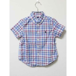 ラルフローレン(Ralph Lauren)の《ラルフローレン/Ralph Lauren》110cm 半袖シャツ 水色×赤系【中古】子供服 キッズ kids 男の子 夏 615032 tops(シャツ/カットソー)