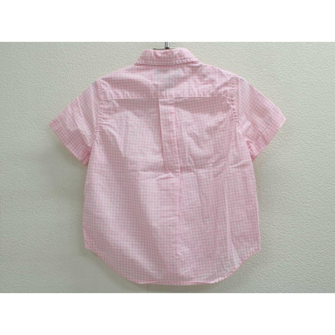 Ralph Lauren(ラルフローレン)の[ラルフローレン/Ralph Lauren]100cm 半袖シャツ ピンク×白【中古】子供服 キッズ kids 男の子 夏 014032 tops キッズ/ベビー/マタニティのベビー服(~85cm)(シャツ/カットソー)の商品写真