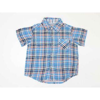 シップス(SHIPS)の▽シップス/SHIPS kids▽110cm 半袖シャツ ブルー系チェック リバーシブル【中古】子供服 キッズ kids 男の子 夏 516022 tops(シャツ/カットソー)