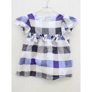 ▽ベベ/BeBe▽120cm 半袖ブラウス 白×マルチカラー【中古】子供服 キッズ kids 女の子 夏 916032 tops(シャツ/カットソー)