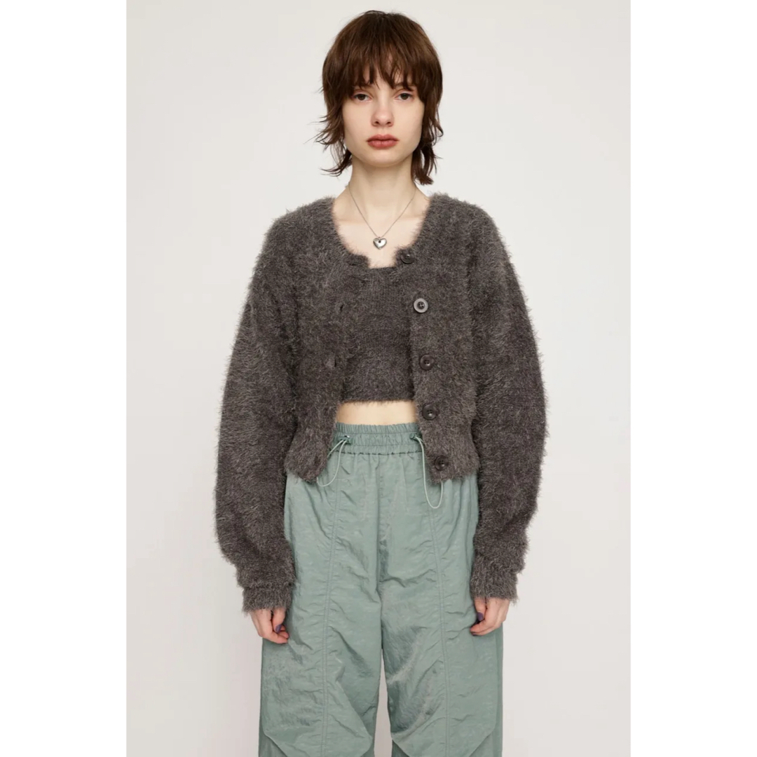 SLY(スライ)のSLY♡2WAY SHAGGY CROP カーディガン レディースのトップス(カーディガン)の商品写真