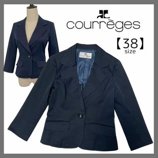 クレージュ(Courreges)のクレージュ テーラードジャケット フォーマル 半裏 １ボタン ビジネス お呼ばれ(テーラードジャケット)