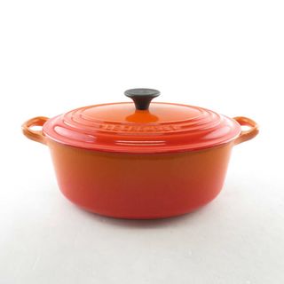 ルクルーゼ(LE CREUSET)の美品 Le Creuset ルクルーゼ ココットオーバル 両手鍋 鋳物ホーロー 23cm 料理 調理器具 キッチン SU6295A1 (鍋/フライパン)