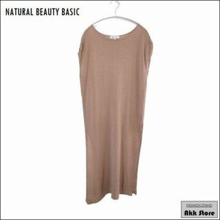 エヌナチュラルビューティーベーシック(N.Natural beauty basic)のNATURAL BEAUTY BASIC チュニックワンピース ノースリーブ M(ロングワンピース/マキシワンピース)