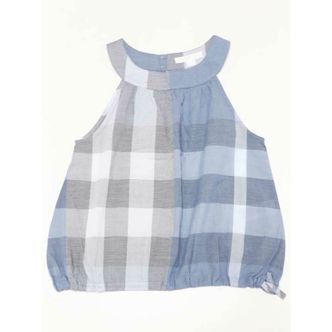 BURBERRY(バーバリー)の‡バーバリー/BURBERRY‡140cm ノースリーブ/ブラウス/袖なし ブルー×グレー【中古】子供服 キッズ kids ジュニア 女の子 夏 126022 tops キッズ/ベビー/マタニティのベビー服(~85cm)(シャツ/カットソー)の商品写真