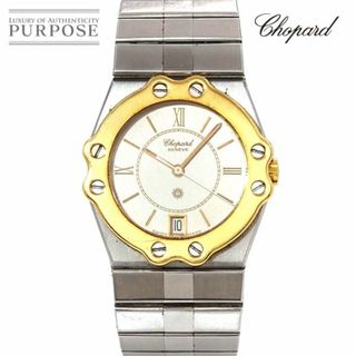 ショパール(Chopard)のショパール Chopard サンモリッツ コンビ 8023 ボーイズ 腕時計 デイト ホワイト 文字盤 YG クォーツ St. Moritz VLP 90196512(腕時計)