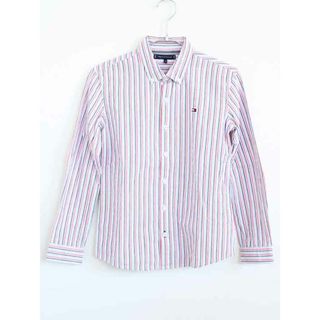 トミーヒルフィガー(TOMMY HILFIGER)の【春夏物 新入荷!】†トミーヒルフィガー/TOMMY HILFIGER†140cm 長袖シャツ 赤×水色【中古】子供服 キッズ kids ジュニア 男の子 春秋 tops 803042(シャツ/カットソー)