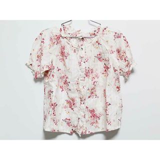 ‡ボントン/BONTON‡115cm 半袖ブラウス 白×ピンク【中古】子供服 キッズ kids 女の子 夏 215032 tops(シャツ/カットソー)