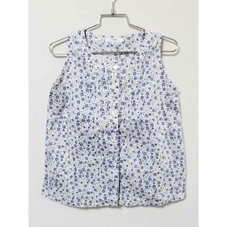 シップス(SHIPS)の《シップス/SHIPS kids》110cm ノースリーブ/ブラウス/袖なし 白×紺【中古】子供服 キッズ kids 女の子 夏 625032 tops(シャツ/カットソー)