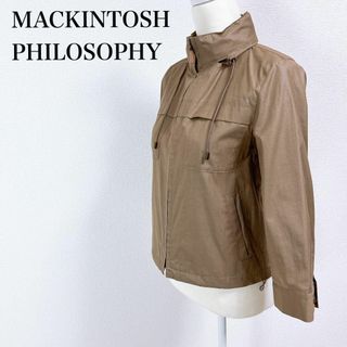 MACKINTOSH PHILOSOPHY - ■マッキントッシュ ジップアップ ブルゾン アウター 折りたたみフード付 38