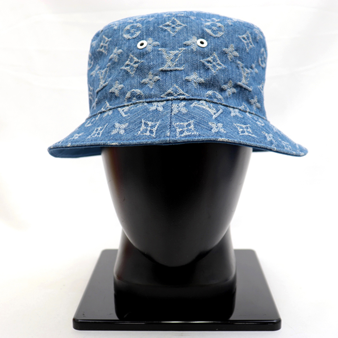 LOUIS VUITTON(ルイヴィトン)の美品 ルイ・ヴィトン M78772 ボネモノグラム バケットハット モノグラム エッセンシャル リバーシブル ブルー LOUIS VUITTON レディースの帽子(ハット)の商品写真