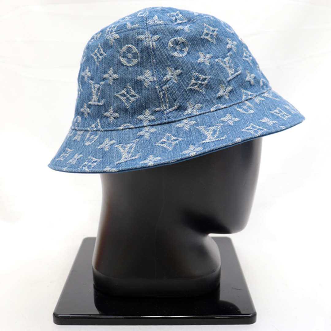 LOUIS VUITTON(ルイヴィトン)の美品 ルイ・ヴィトン M78772 ボネモノグラム バケットハット モノグラム エッセンシャル リバーシブル ブルー LOUIS VUITTON レディースの帽子(ハット)の商品写真