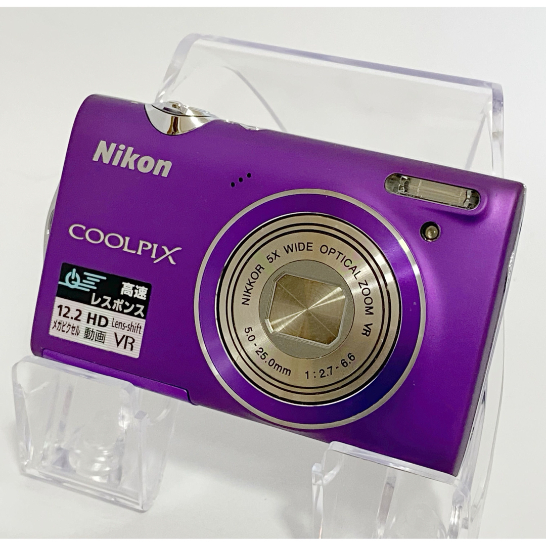 Nikon(ニコン)のNikon coolpix s5100 ニコン　デジタルカメラ　パープル スマホ/家電/カメラのカメラ(コンパクトデジタルカメラ)の商品写真