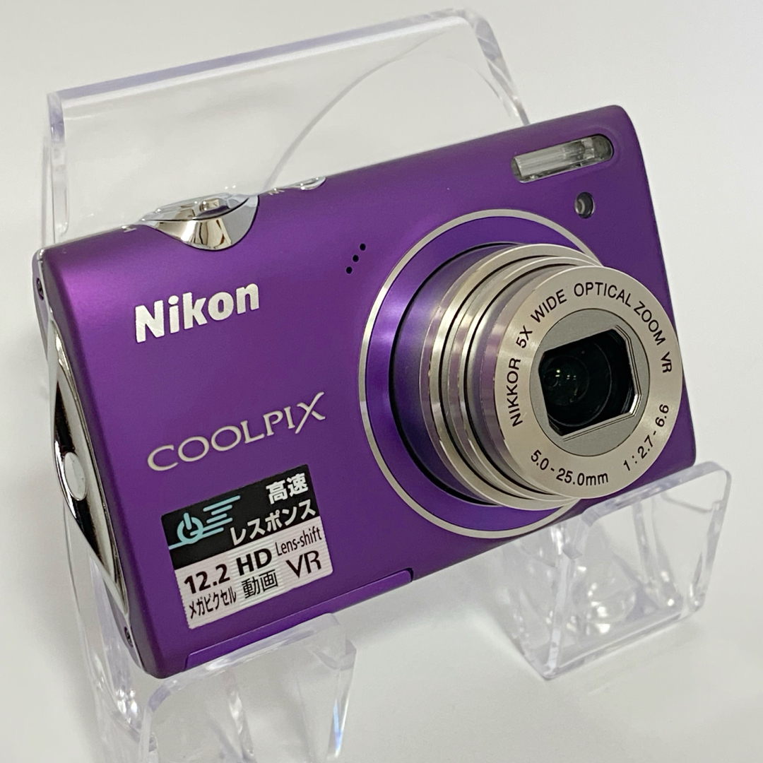 Nikon(ニコン)のNikon coolpix s5100 ニコン　デジタルカメラ　パープル スマホ/家電/カメラのカメラ(コンパクトデジタルカメラ)の商品写真