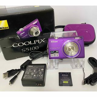 ニコン(Nikon)のNikon coolpix s5100 ニコン　デジタルカメラ　パープル(コンパクトデジタルカメラ)