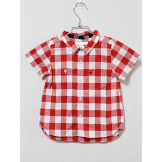 バーバリー(BURBERRY)の《バーバリー/BURBERRY》92cm 半袖シャツ 赤×白【中古】子供服 キッズ kids 男の子 夏 124032 tops(シャツ/カットソー)