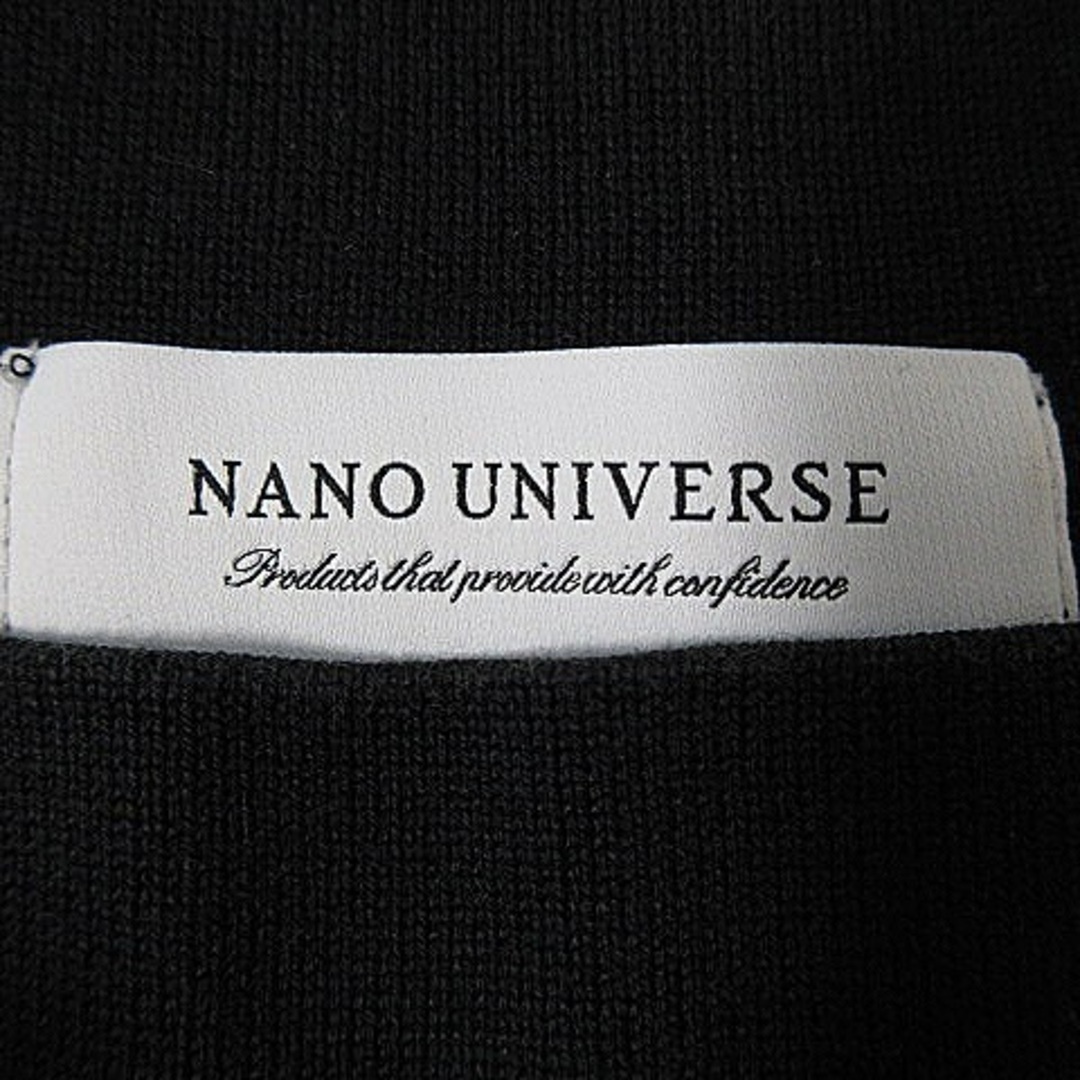 nano・universe(ナノユニバース)のナノユニバース カットソー 長袖 ボートネック 薄手 無地 F 黒 トップス レディースのトップス(カットソー(長袖/七分))の商品写真