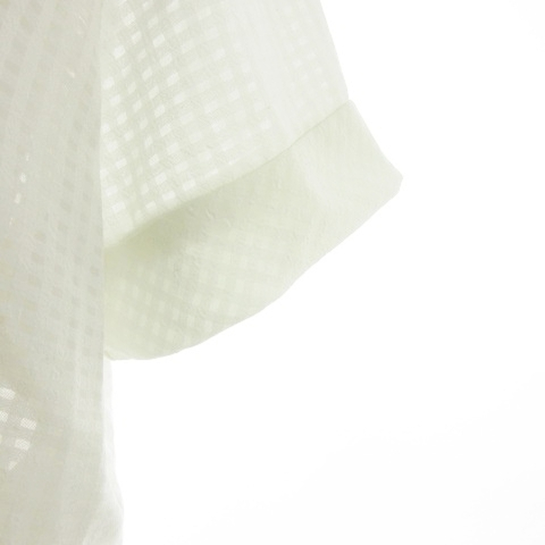 jouetie(ジュエティ)のジュエティ シャツ オープンカラー 半袖 シースルー ギンガムチェック M 白 レディースのトップス(シャツ/ブラウス(半袖/袖なし))の商品写真