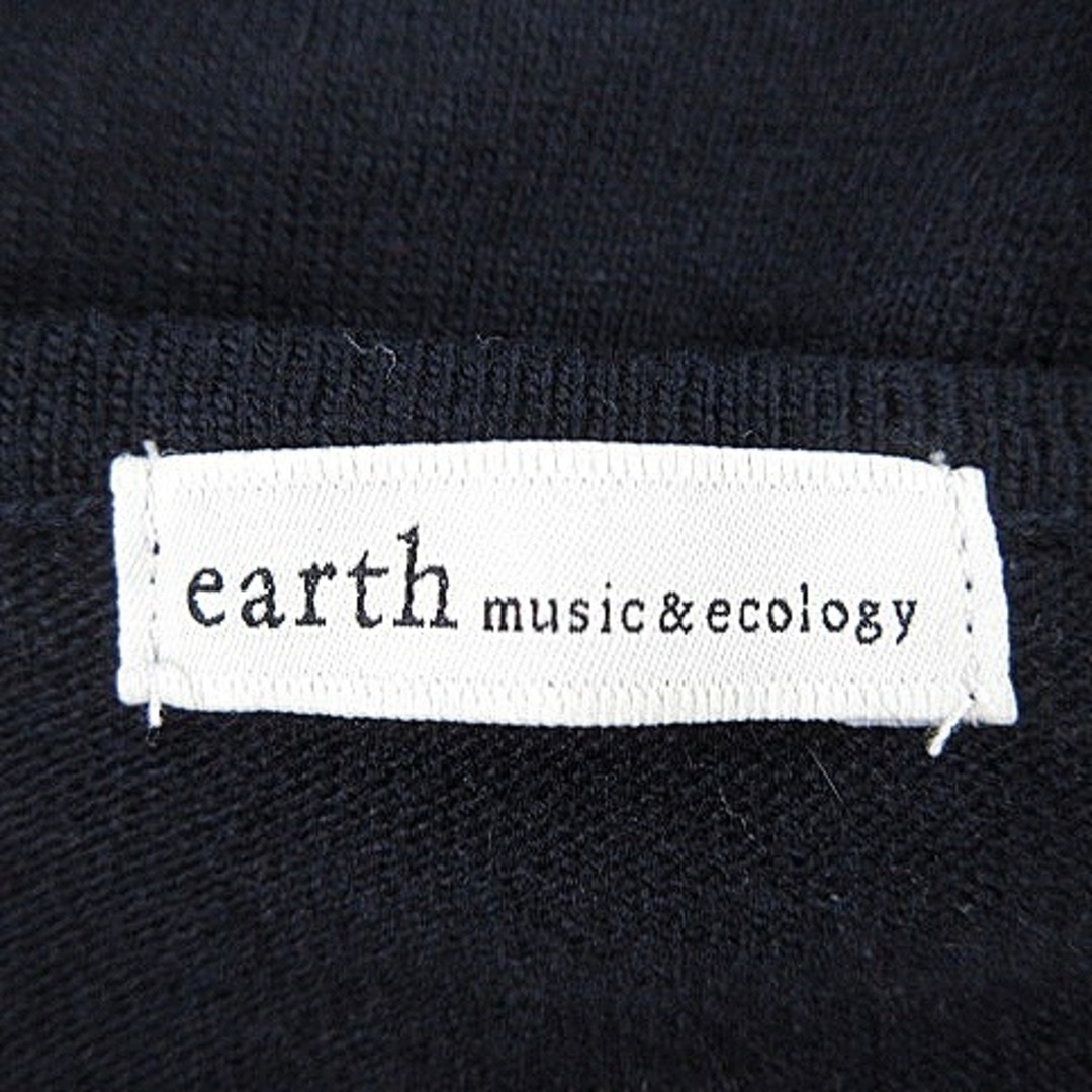 earth music & ecology(アースミュージックアンドエコロジー)のアースミュージック&エコロジー ワンピース ニットワンピ ミニ レース 紺 黒 レディースのワンピース(ミニワンピース)の商品写真