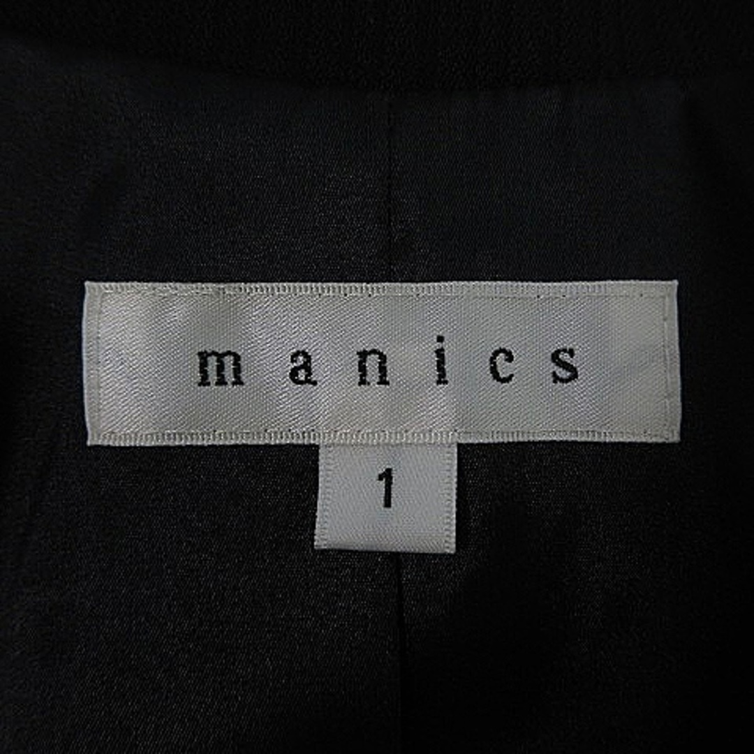 manics(マニックス)のマニックス ジャケット テーラード 長袖 シングル ストライプ 1 黒 アウター レディースのジャケット/アウター(その他)の商品写真