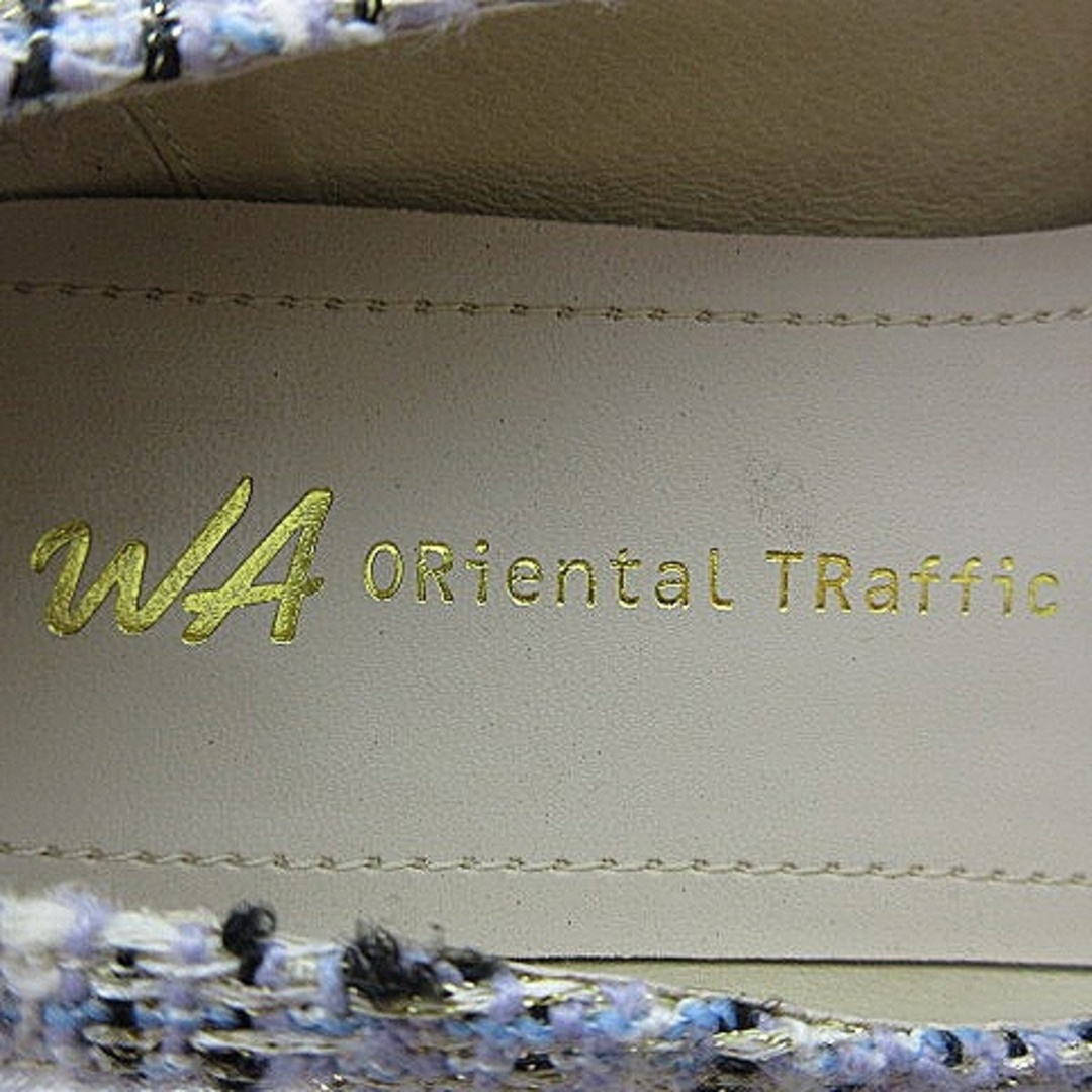 ORiental TRaffic(オリエンタルトラフィック)のオリエンタルトラフィック WA パンプス アーモンドトゥ ツイード 白 紫 靴 レディースの靴/シューズ(ハイヒール/パンプス)の商品写真