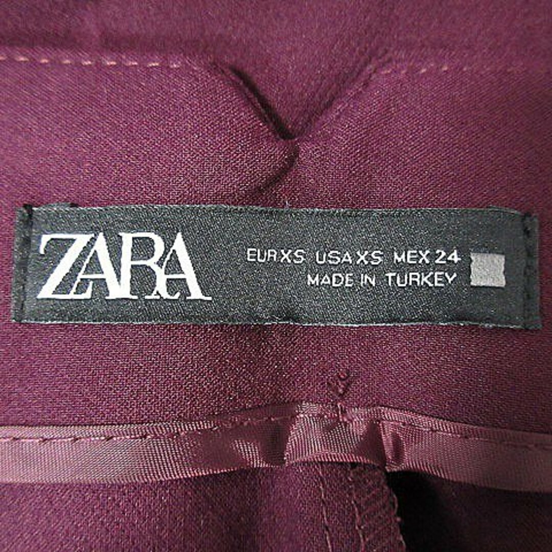 ZARA(ザラ)のザラ パンツ テーパード センタープレス 薄手 無地 XS パープル ボトムス レディースのパンツ(その他)の商品写真