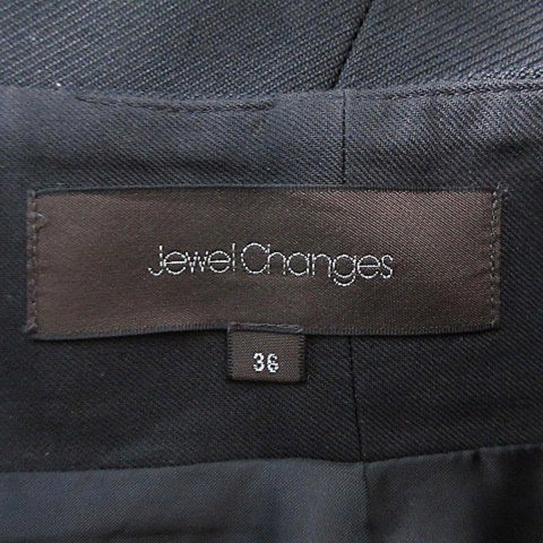 Jewel Changes(ジュエルチェンジズ)のジュエルチェンジズ アローズ スカート 台形 ミニ ウール 無地 38 黒 レディースのスカート(ひざ丈スカート)の商品写真