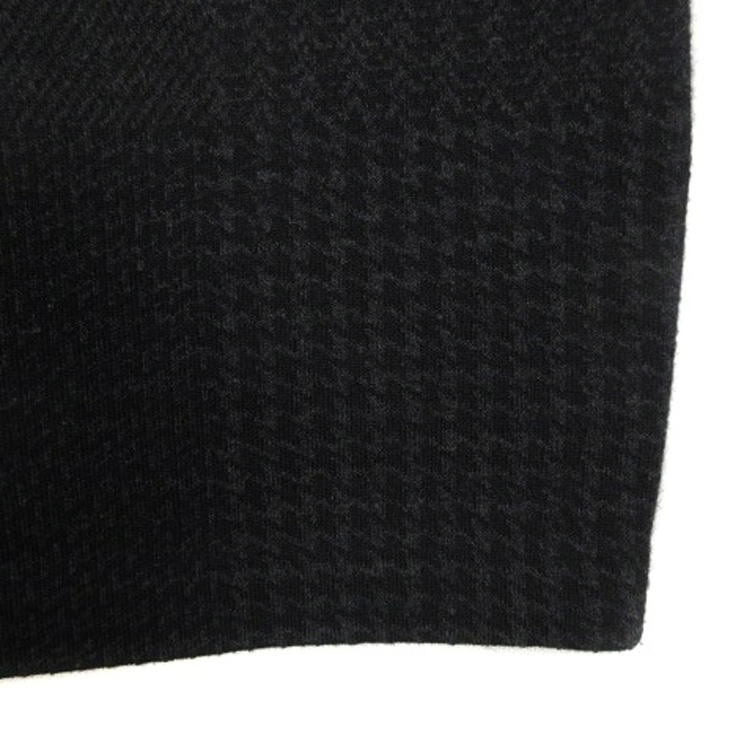 theory(セオリー)のセオリー スカート タイト ミニ ニット ウエストゴム 総柄 P 黒 ボトムス レディースのスカート(ミニスカート)の商品写真