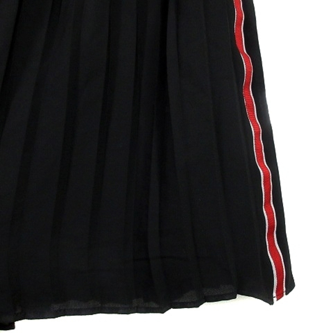 ザラ ベーシック スカート フレア プリーツ ひざ丈 ライン M 黒 ボトムス レディースのスカート(ひざ丈スカート)の商品写真